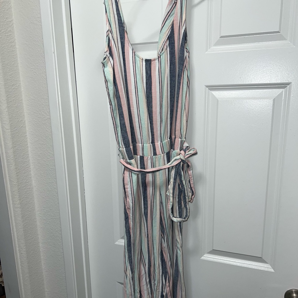 Cloth & Stone Anthropologie Stripe Jumpsuit size XS EUC